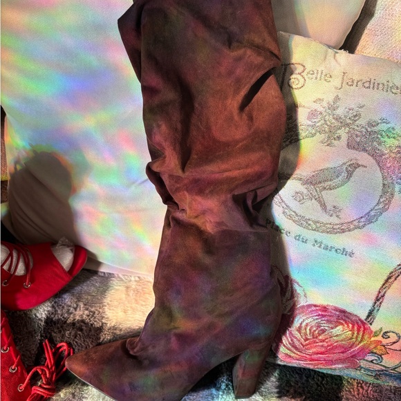 KAYLEEN By Los Angeles Multicolor Heeled Boots - Picture 2 of 2